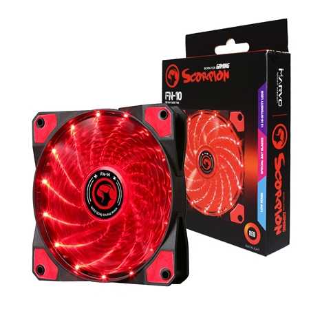 Marvo Scorpion FN-10 Red 120mm 1200RPM Red LED Fan