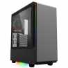 GameMax Panda Full Tower 2 x USB 3.0 Tempered Glass Side Window Panel Black Case with Addressable RGB LED Lighting & Fan