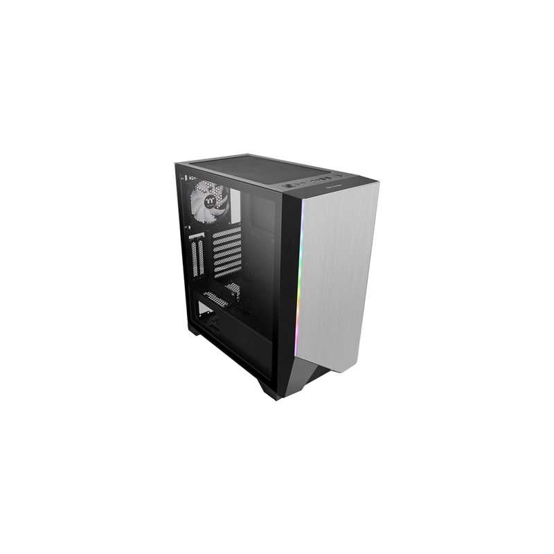 Thermaltake H550 TG ARGB Mid Tower 1 x USB 3.0 / 2 x USB 2.0 Tempered Glass Side Window Panel Silver Case with Addressable RGB L