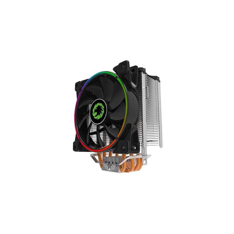 GameMax Gamma 500 Universal Socket 120mm PWM 1800RPM Addressable RGB LED Fan CPU Cooler with Wired Addressable RGB Controller