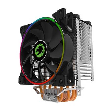 GameMax Gamma 500 Universal Socket 120mm PWM 1800RPM Addressable RGB LED Fan CPU Cooler with Wired Addressable RGB Controller