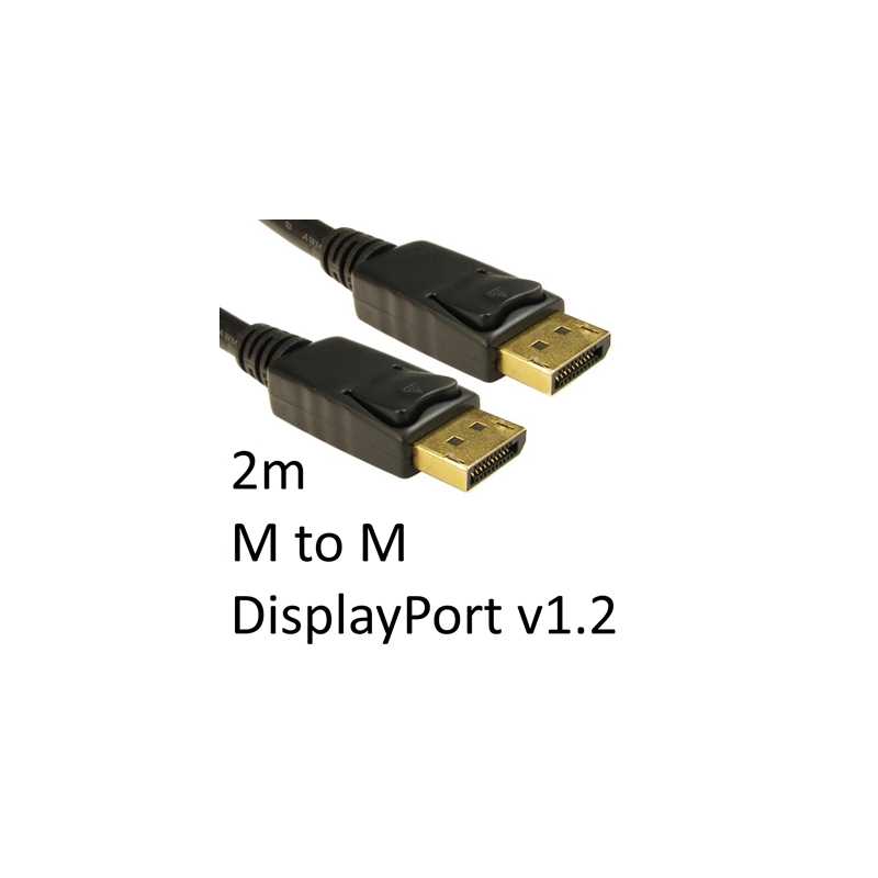 DisplayPort 1.2 (M) to DisplayPort 1.2 (M) 2m Black OEM Display Cable