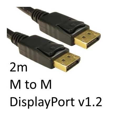 DisplayPort 1.2 (M) to DisplayPort 1.2 (M) 2m Black OEM Display Cable