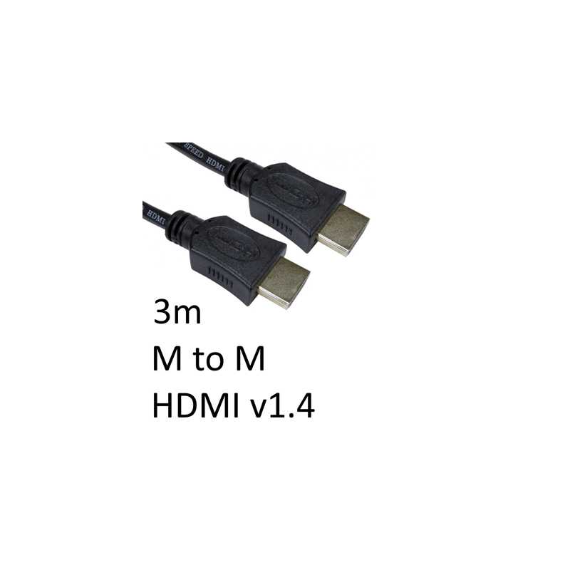 HDMI 1.4 (M) to HDMI 1.4 (M) 3m Black OEM Display Cable
