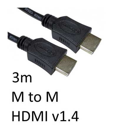 HDMI 1.4 (M) to HDMI 1.4 (M) 3m Black OEM Display Cable