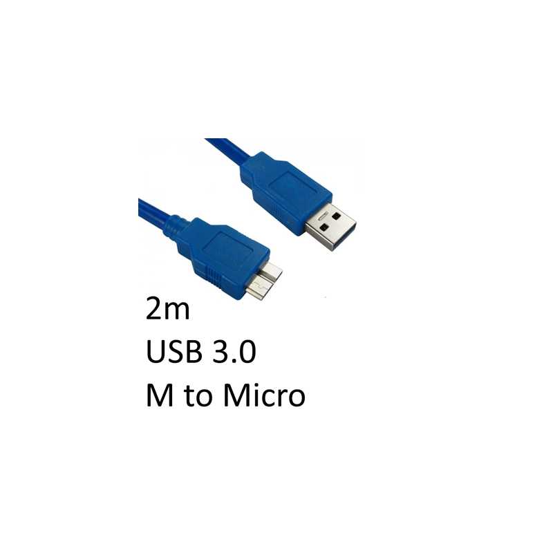 USB 3.0 A (M) to USB 3.0 Micro B (M) 2m Blue OEM Data Cable