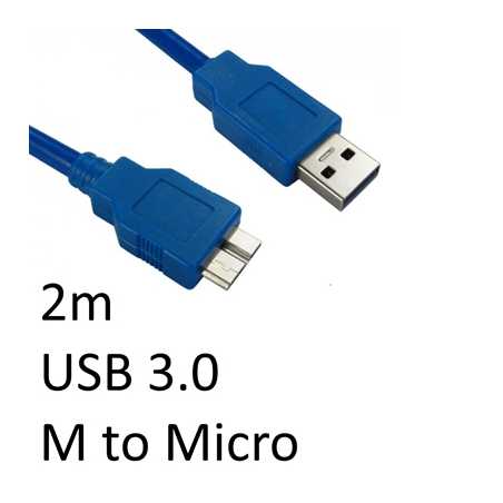 USB 3.0 A (M) to USB 3.0 Micro B (M) 2m Blue OEM Data Cable