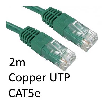 RJ45 (M) to RJ45 (M) CAT5e 2m Green OEM Moulded Boot Copper UTP Network Cable