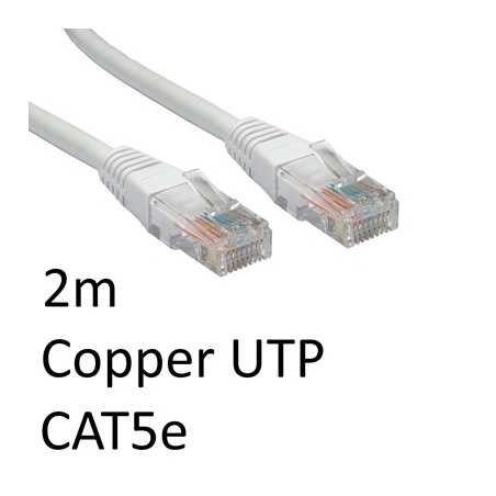 RJ45 (M) to RJ45 (M) CAT5e 2m White OEM Moulded Boot Copper UTP Network Cable