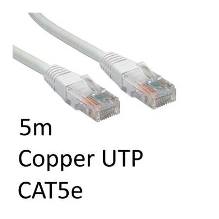 RJ45 (M) to RJ45 (M) CAT5e 5m White OEM Moulded Boot Copper UTP Network Cable