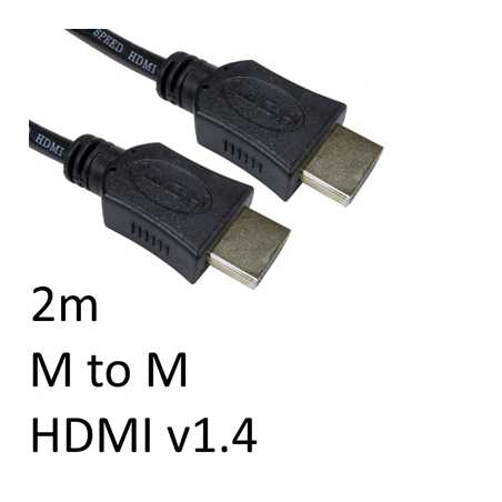 HDMI 1.4 (M) to HDMI 1.4 (M) 2m Black OEM Display Cable