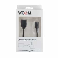 VCOM USB 3.0 A (F) to USB 3.1 C (M) 0.5m Black Retail Packaged Data Cable