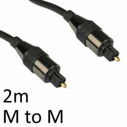 TOSLINK Digital Optical (M) to Digital Optical (M) 2m Black OEM Cable