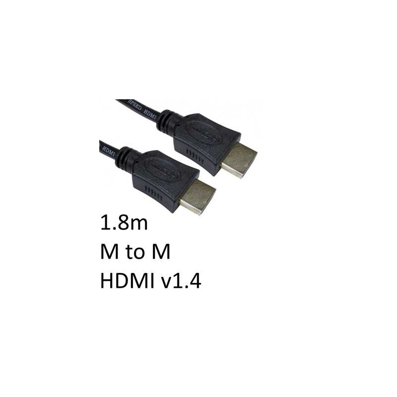 HDMI 1.4 (M) to HDMI 1.4 (M) 1.8m Black OEM Display Cable