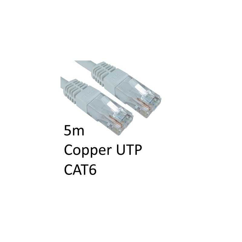 RJ45 (M) to RJ45 (M) CAT6 5m White OEM Moulded Boot Copper UTP Network Cable