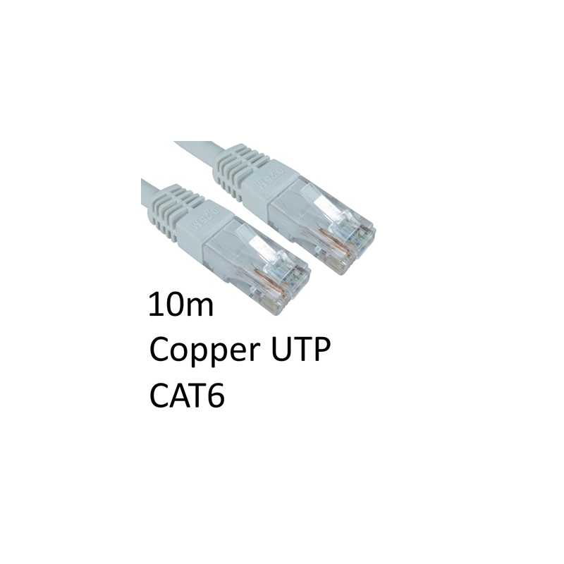 RJ45 (M) to RJ45 (M) CAT6 10m White OEM Moulded Boot Copper UTP Network Cable