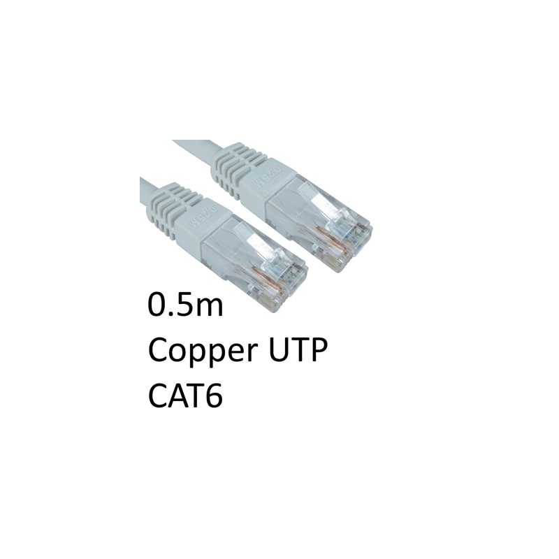 RJ45 (M) to RJ45 (M) CAT6 0.5m White OEM Moulded Boot Copper UTP Network Cable