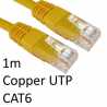 RJ45 (M) to RJ45 (M) CAT6 1m Yellow OEM Moulded Boot Copper UTP Network Cable