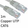 RJ45 (M) to RJ45 (M) CAT6 1m Grey OEM Moulded Boot Copper UTP Network Cable