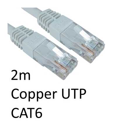 RJ45 (M) to RJ45 (M) CAT6 2m White OEM Moulded Boot Copper UTP Network Cable