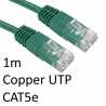 RJ45 (M) to RJ45 (M) CAT5e 1m Green OEM Moulded Boot Copper UTP Network Cable