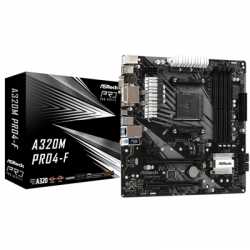 ASRock A320M-Pro4-F AMD Socket AM4 Micro ATX DDR4 HDMI/DVI-D/VGA M.2 USB C 3.1 Motherboard