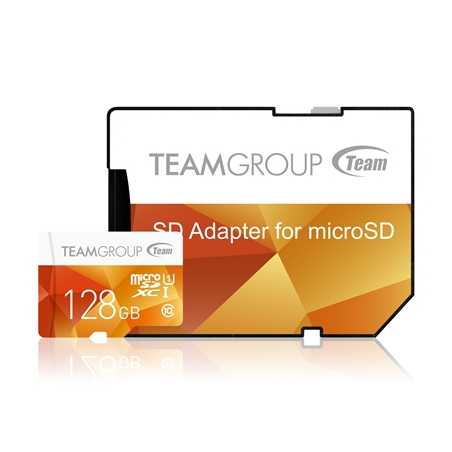 Team Colour 128GB Micro SDXC 128GB Flash Card with Adapter