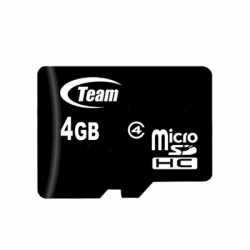 Team 4GB Micro SDHC Class 4 Flash Card with Adapter