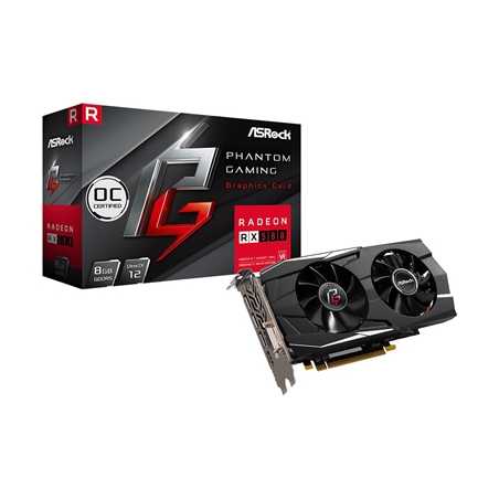 ASRock AMD Radeon RX580 8GB OC Phantom Gaming D Dual Fan Graphics Card