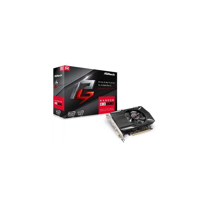 ASRock Phantom Gaming Radeon RX550 2GB DisplayPort/HDMI/DVI Graphics Card