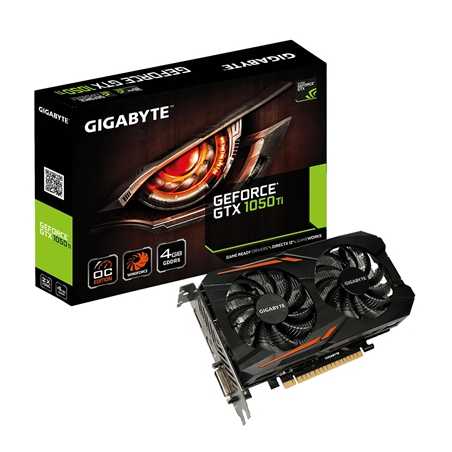 Gigabyte GeForce GTX 1050 TI OC 4GB GDDR5 WINDFORCE 2X Cooling System Graphics Card