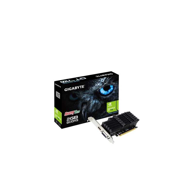 Gigabyte GeForce GT 710 2GB GDDR5 Silent 0dB Passive Cooling System Low Profile Graphics Card