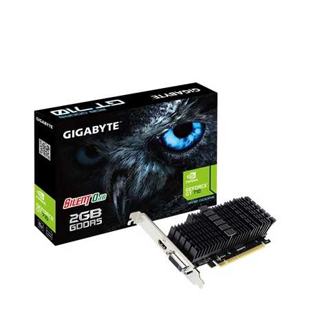 Gigabyte GeForce GT 710 2GB GDDR5 Silent 0dB Passive Cooling System Low Profile Graphics Card