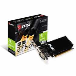 MSI GeForce GT 710 1GB DDR3 Silent Fanless Low Profile PCI-E Graphics Card