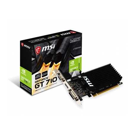 MSI GeForce GT 710 1GB DDR3 Silent Fanless Low Profile PCI-E Graphics Card