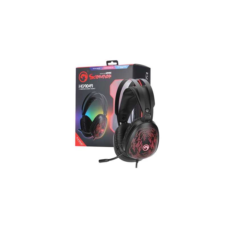 Marvo Scorpion HG9049 7.1 Virtual Surround Sound 7 Colour LED Gaming Headset - Xbox One & PS4 Compatible