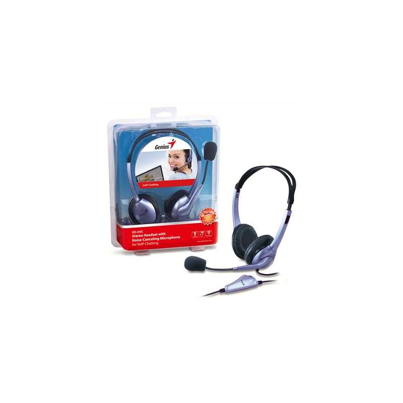 Genius HS04S Headset With Noise-Cancelling Microphone