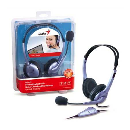Genius HS04S Headset With Noise-Cancelling Microphone