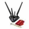 Asus (PCE-AC68) AC1900 (600+1300), Wireless Dual Band PCI Express Adapter, 3 Antennas, External Base