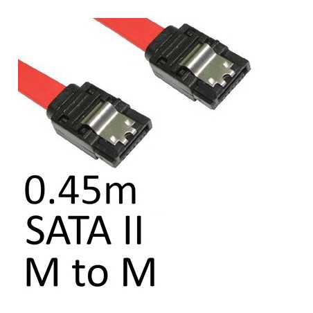 Locking SATA II (M) to Locking SATA II (M) 0.45m Red OEM Internal Data Cable