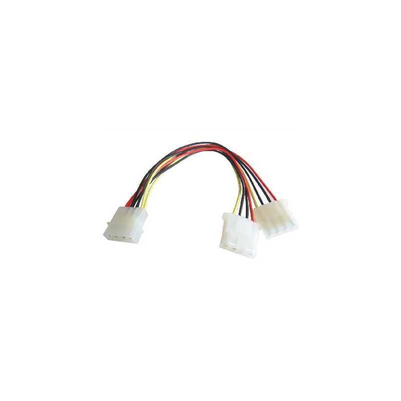 4-Pin Molex (M) to 2 x 4-Pin Molex (F + F) 0.2m OEM Internal Splitter Cable