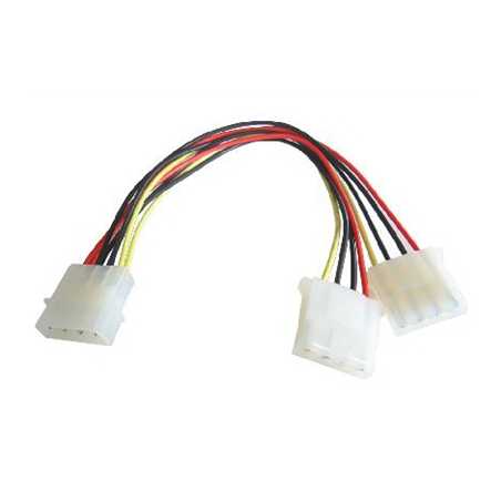 4-Pin Molex (M) to 2 x 4-Pin Molex (F + F) 0.2m OEM Internal Splitter Cable