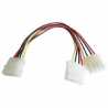 4-Pin Molex (M) to 2 x 4-Pin Molex (F + F) 0.2m OEM Internal Splitter Cable