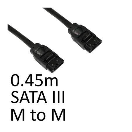 Locking SATA III (M) to Locking SATA III (M) 0.45m Black OEM Internal Data Cable