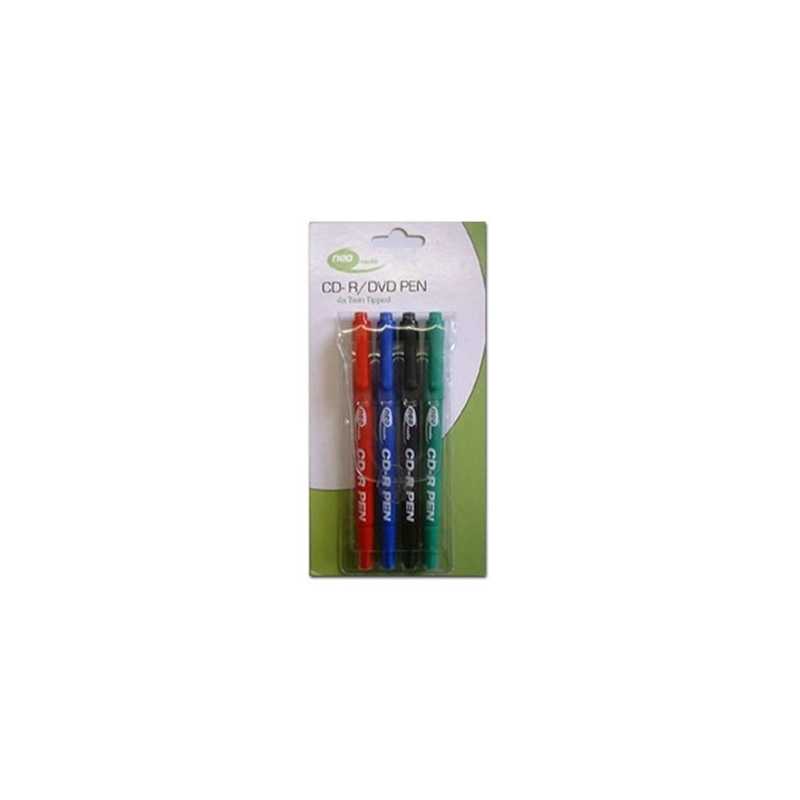 Media Twin Tipped CD/DVD Marker Pens 4 Pack
