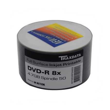 Ritek Traxdata DVD-R 8X 50PK Boxed Printable