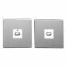 MiHome Smart Brushed Steel 1 Gang Light Switch (Two-way)
