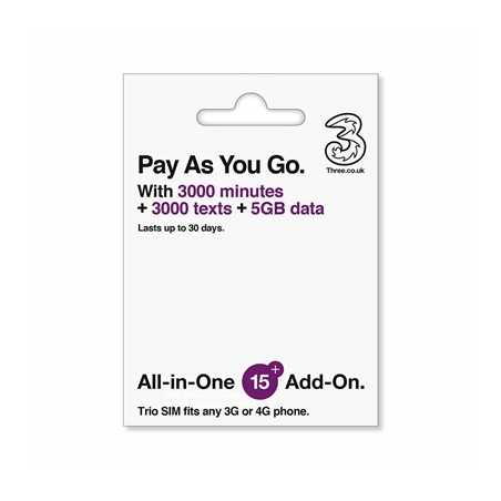 Three All in One SIM 5GB