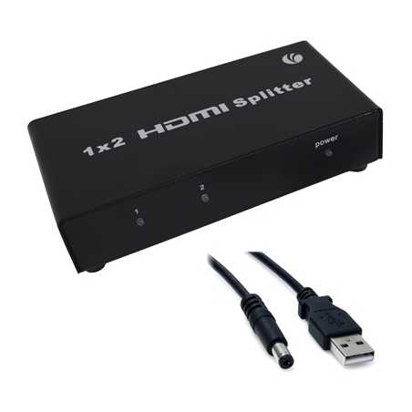 Target 1 x In / 2 x Out Full HD 1080p Supported USB Powered HDMI Splitter
