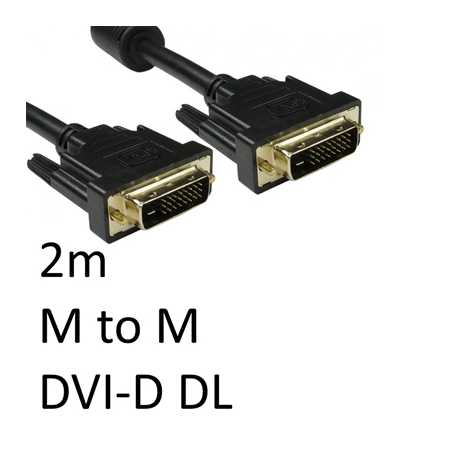 DVI-D Dual Link (M) to DVI-D Dual Link (M) 2m Black OEM Display Cable